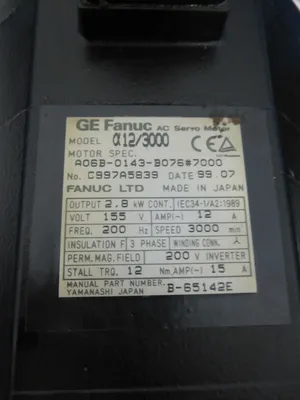 USED 1999 GE FANUC A06B-0143-B076#7000