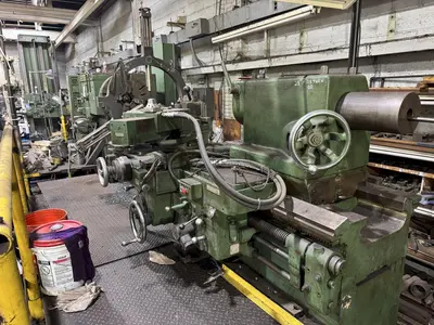 42/137" X 96/264" LEBLOND #4025 HEAVY DUTY SLIDING GAP ENGINE LATHE. STOCK #0888725