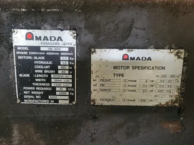 1999 AMADA HK-800 Horizontal Band Saws (Semi-Automatic) | Myers Technology Co., LLC (8)