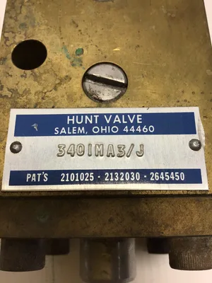 Hunt 3401MA3/J Hydraulic Valve