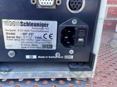 USED SCHLEUNIGER MP257 PROGRAMMABLE COAXIAL CABLE STRIPPING MACHINE