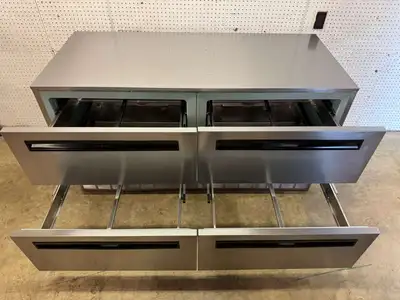 Used Delfield Used Delfield UCD4064N 4 - drawer Undercounter/Worktop Refrigerator 115V - 2 Worktop Refrigerators Illinois US | Falcon Restaurant Supply #1373795