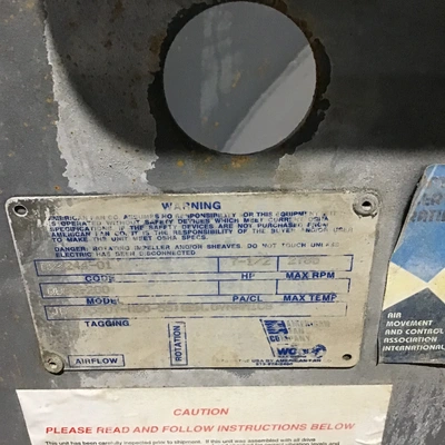 American fan company QBCS-200 Backward Inclined Fan Blower 7.5 Hp
