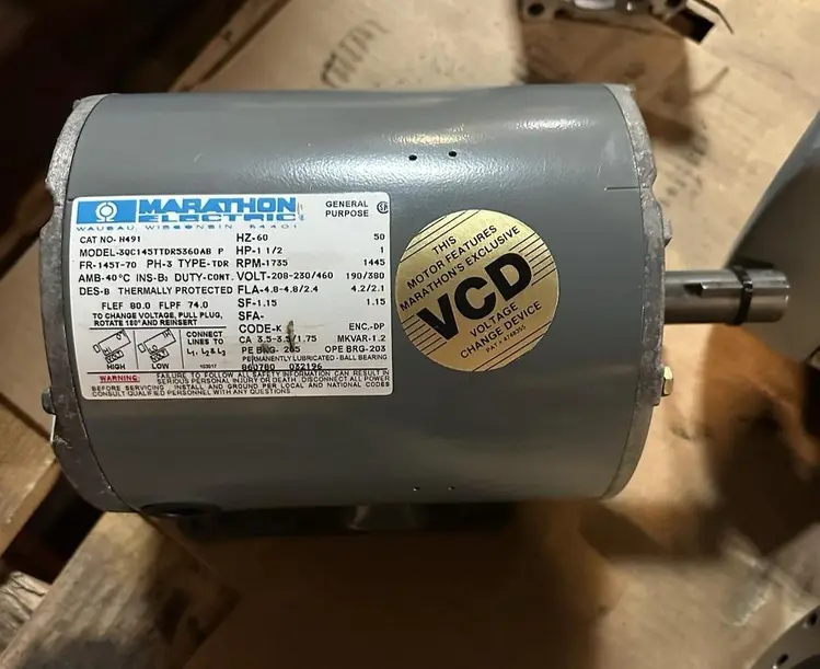 Used MARATHON 3QC145TTDR5360ABP A.C. Motors | Surplus Asset Holdings #1204632