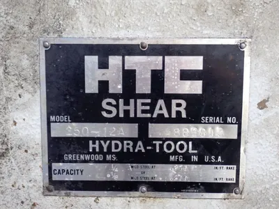 Used HTC / HYDRATOOL 25012A Power Squaring Shears (Inch) Ohio US | HGR 24 #915949