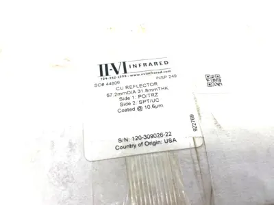 NEW II-VI INFRARED CU REFLECTOR 57.2MM DIA. 31.8MM THICK PO/TRZ, SPT/UC