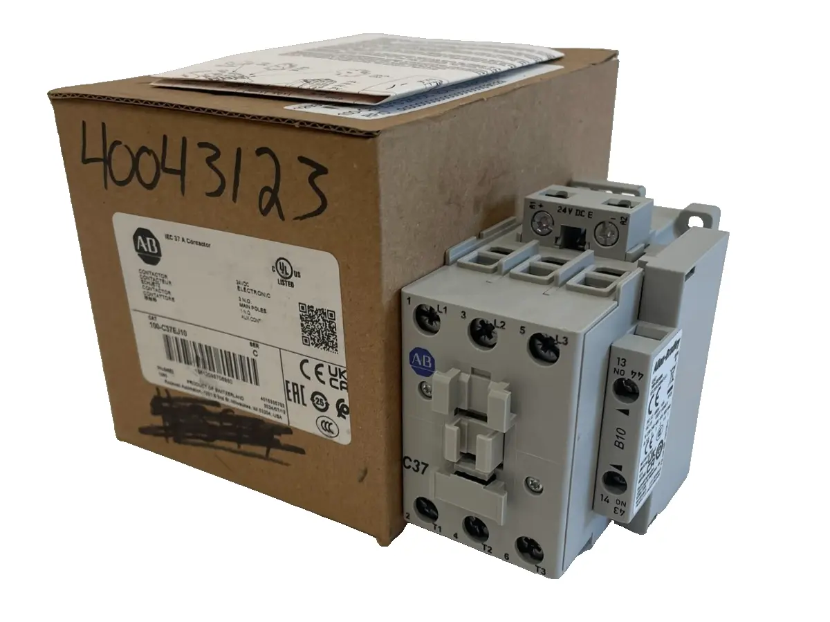 ALLEN BRADLEY 100-C37EJ10 CONTACTOR SER.C 100C37EJ10 24VDC NEW, SURPLUS