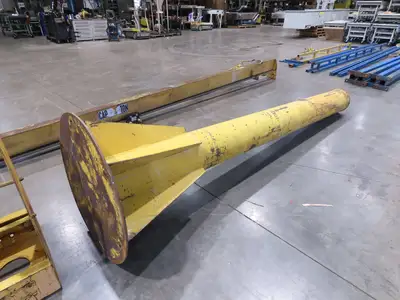 1/4 Ton 500 Lb Free Standing Jib Crane 20' Span 12' Height Under Beam