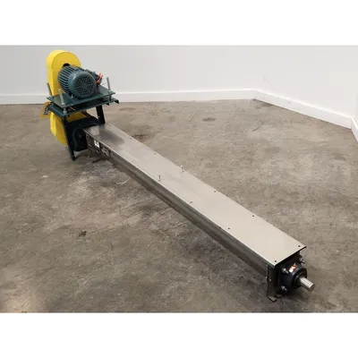 Surplus 4" Dia. X 6' Long Stainless Steel Screw Auger Feeder Conveyor