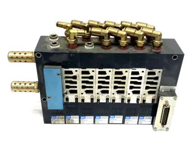 92B-000-BJ4, 92B-000-BJ4, 92B | Mac Valves 92 Series 7-Station Valve Manifold Base 92B-000-BJ4 x6 92B-000-BL4 - Used