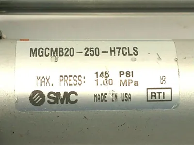 MGCMB20-250-H7CLS | SMC  Compact Slide Bearing Externally Guided Cylinder - Used