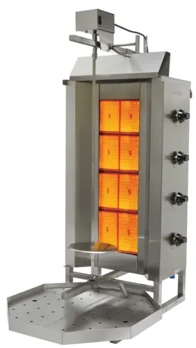 Eurodib VGB4 Gyro Machine W/ 176 Lb Capacity - Stainless Steel, Convertible