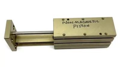USED DESTACO ROBOHAND MINIATURE DUAL-V ROLLER BEARING SLIDE