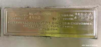 USED AMERICAN PROCESS SYSTEMS NFBD-200