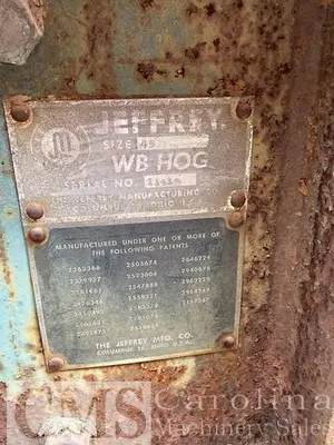 USED JEFFREY MODEL 45 WOOD HOG
