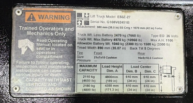 USED 2004 HYSTER E50Z-27