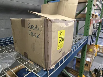 Scroll Chuck (In Crate) w/ (3) Boxes of Components