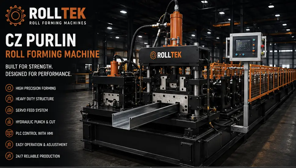 Maquina de Perfilagem de Perfil U e C no Brasil | Rolltek RT-CC Series