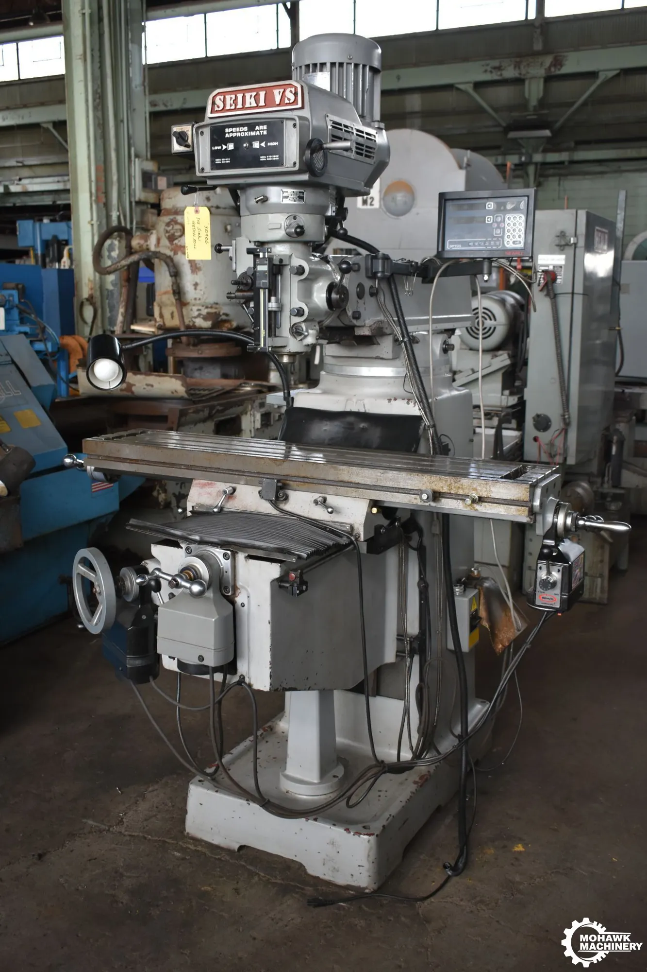 3 HP SEIKI “3VS” VERTICAL MILL w/NEWALL DIGITAL READOUTS - 2011