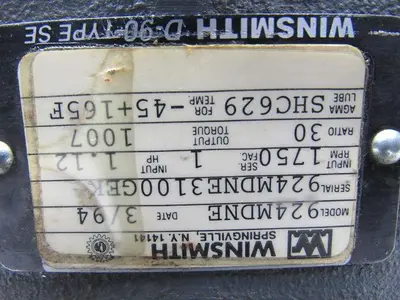 Baldor CDP3440 924MDNE 30:1 Ratio 3/4Hp 90VDC Direct Current Gear Motor