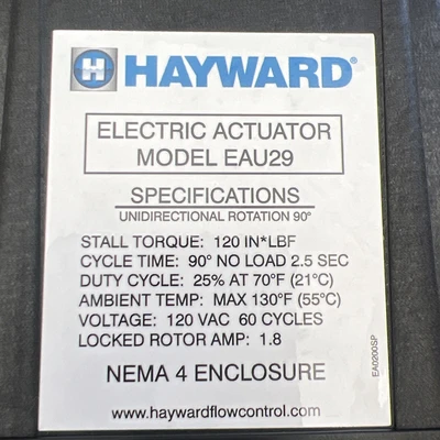 New | in-Stock HAYWARD EAU29 Rotary Actuators California US | Davliegogo LLC #1706571