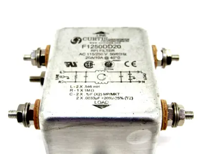 NEW CURTIS INDUSTRIES F1250DD20 RFI FILTER