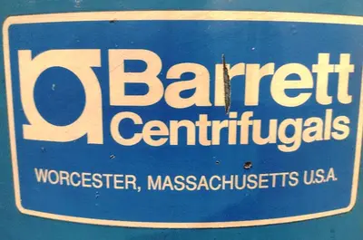 Barrett 225-F Clarifuge centrifuge, SS.