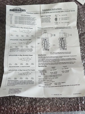 NEW ASCO NUMATICS L22IA452BP15K61