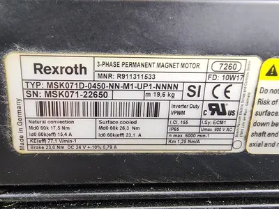 USED INDRAMAT MSK071D-0450-NN-M1-UP1-NNNN