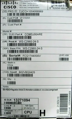 NEW CISCO WS-C2960-24-S ETHERNET HUB 047357 NWH155 WSC296024S 2960