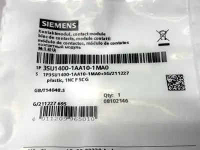 New | in-Stock SIEMENS CONTACT MODULE 1NC LOT OF 2 Industrial Controls | Maverick Industrial Sales #1104530