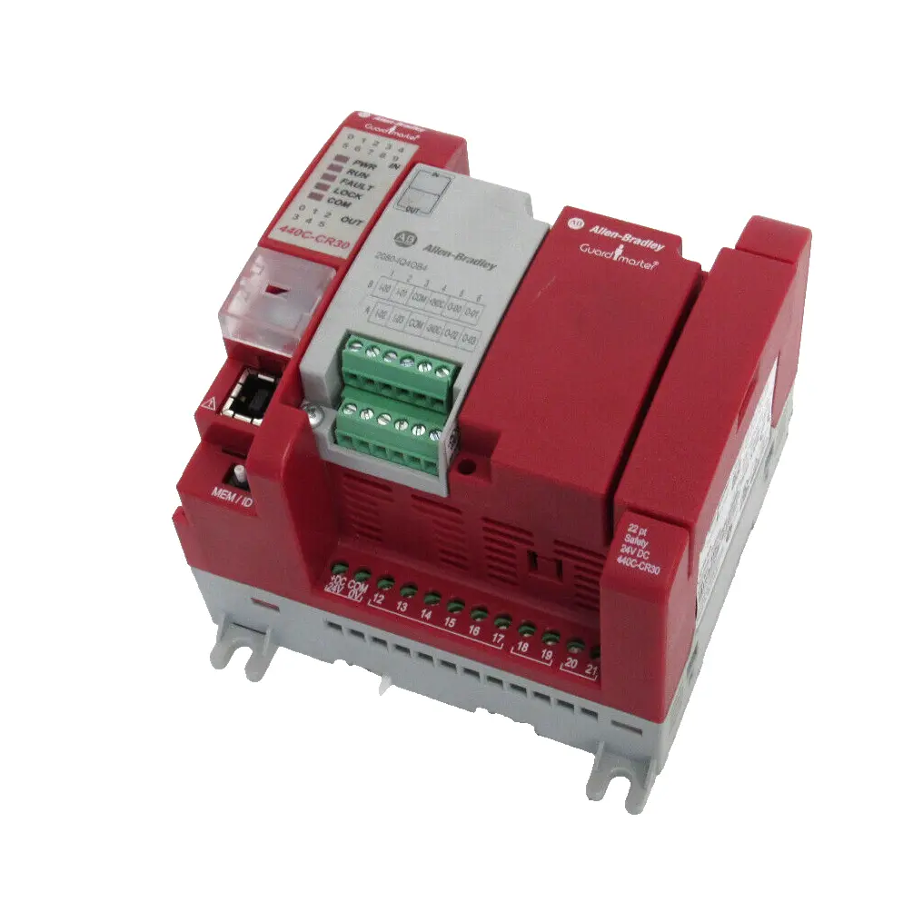 USED ALLEN BRADLY 440C-CR30-22BBB SAFETY RELAY SER.A 2080-IQ4OB4 440CCR3022BBB