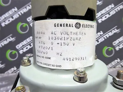 General Electric 50-103021PZUA2 AC Voltmeter 0 - 3000VAC 50/60Hz Used