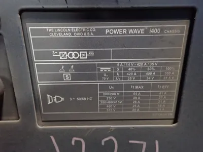 USED LINCOLN ELECTRIC POWER WAVE I400