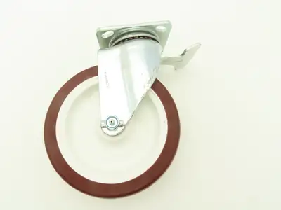 Payson 200/8 Swivel Caster 8" Poly Wheel Locking Greaseable Bearings 9-1/2" OAH