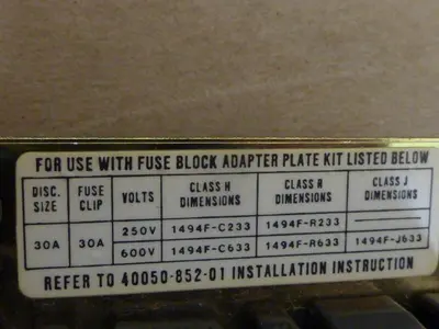 USED ALLEN BRADLEY 1494-NF30 SER A