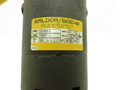 Baldor Oildyne 30-AGX-0 Hydraulic Pump Power Unit 115V 1PH 635110/D25313