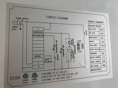 171-0095 30” Glass 1 Door Self Contained Reach In Cooler