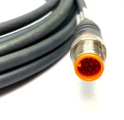 USED LUMBERG SENSOR ACTUATOR CORDSET 12-PIN MALE 12' LENGTH