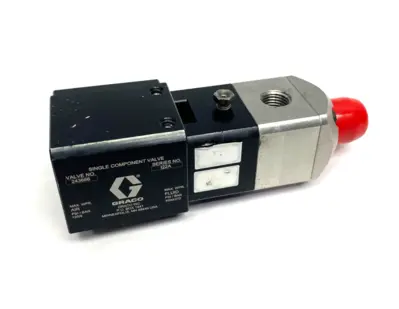 Used GRACO ULTRA-LITE 1K SINGLE COMPONENT DISPENSE VALVE, 45 DEGREE CONNECTI Valves/Fittings | Maverick Industrial Sales #1102671