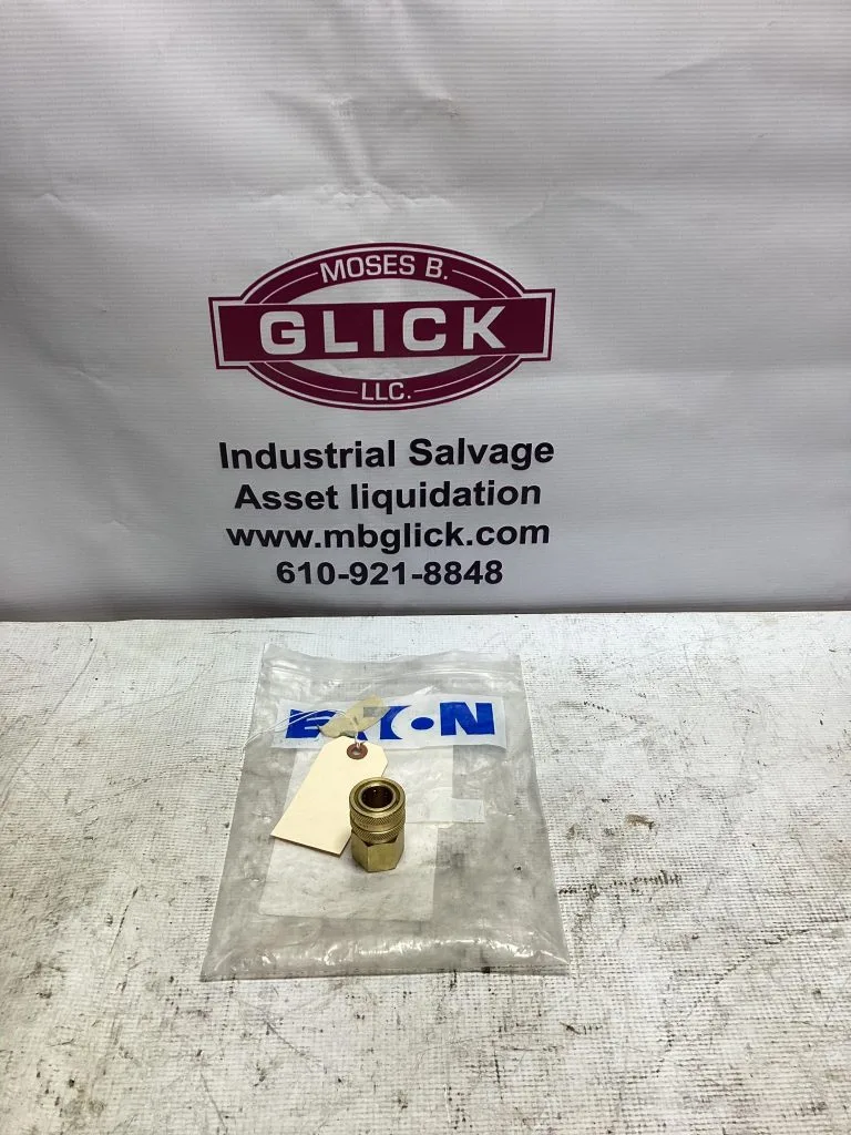 Eaton 1/2″ Brass Hydraulic Quick Connect Hose Coupling; ST Series