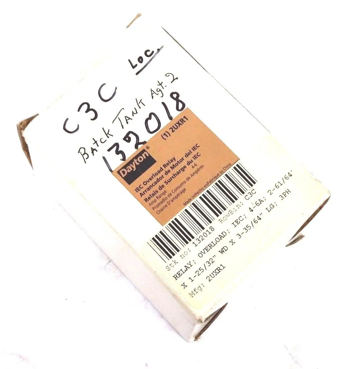 NEW DAYTON 2UXR1 IEC OVERLOAD RELAY