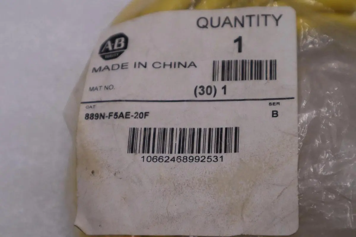 Allen Bradley 889N-F5AE-20F Connector Cable Ser. B STOCK H1530