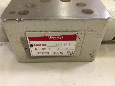 Used TOYOOKI KOGYO HK-03181 Valves/Fittings Michigan US | Ideal Machinery #1277246