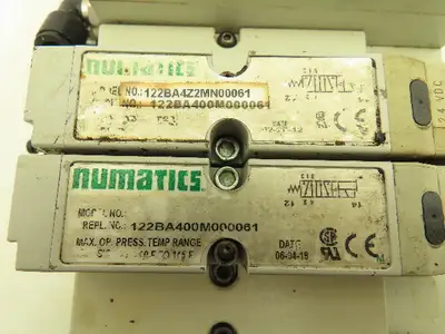 Numatics 2012 Series Pneumatic Solenoid Valve 4-Station Manifold 24VDC