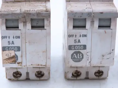 Allen Bradley 1492-CB2-G050 Circuit Breaker 2 Pole 5A 480VAC Lot of 19