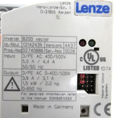NEW LENZE EPL10201 ROTARY CONTROL SYSTEM 13142439 13329685 EF1503A