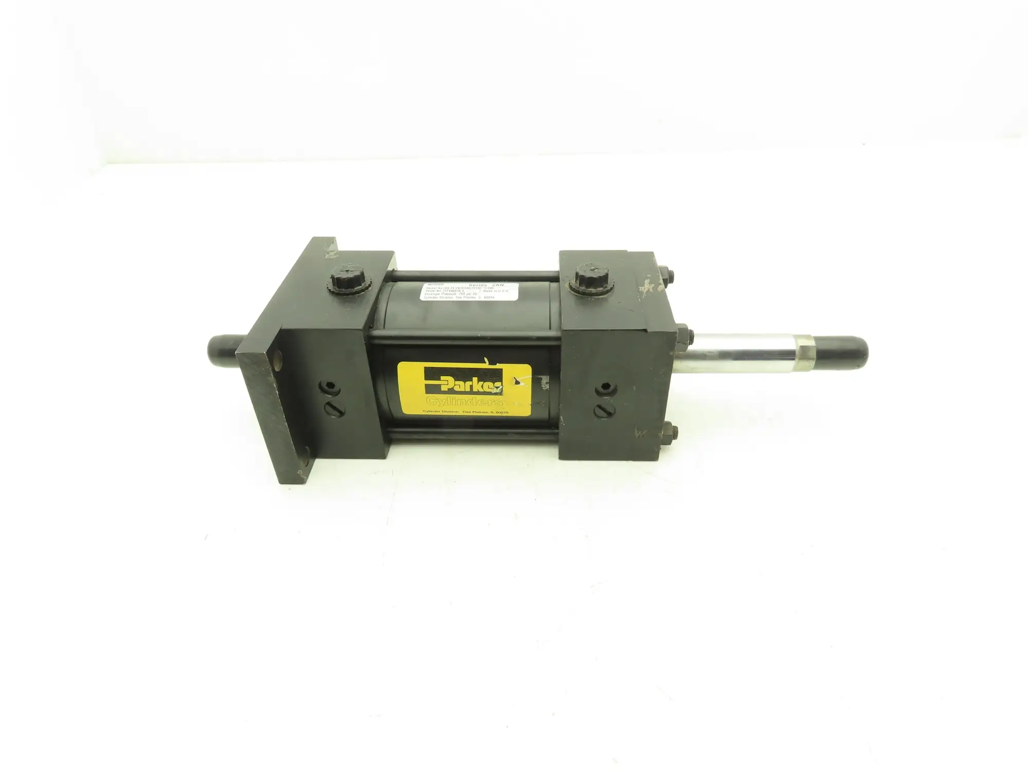 Parker Double Rod Pneumatic Air Cylinder 3.25" Bore 3" Stroke 16" Rod 250psi