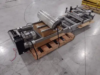 USED DORNER 3200 SERIES FLAT BELT CONVEYOR END DRIVE
