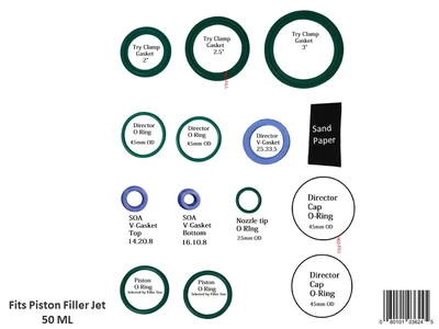 Consumable Kit (Viton) Fits Piston Filler Jet
